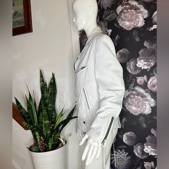 Golden Bear The Brannan - white Lapelled motor Jacket - Picture 2 of 6